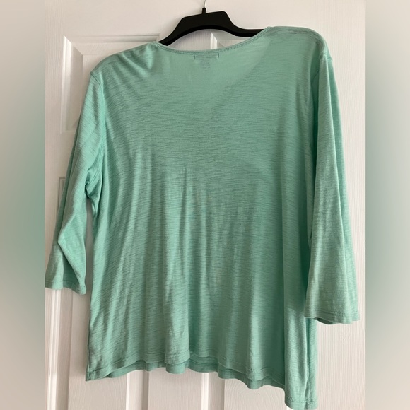 Chaps Women’s Tshirt size 3X. 100% Cotton, Mint Green Color 3/4 Sleeves. - Picture 8 of 16